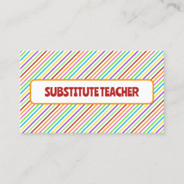 Tarjeta De Presentación Profesor sustituto de tutor