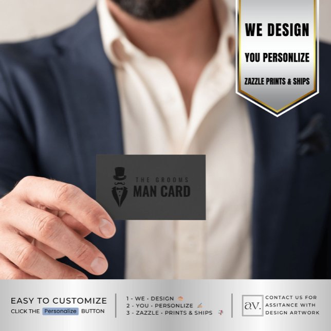 Tarjeta De Presentación Propuesta divertida de Gent GROOMSMAN (Subido por el creador)