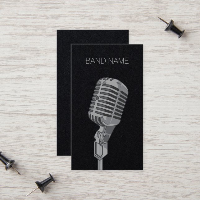 Tarjeta De Presentación Publicidad De Artista De Banda Guitarista De Músic (Anverso/Reverso In Situ)