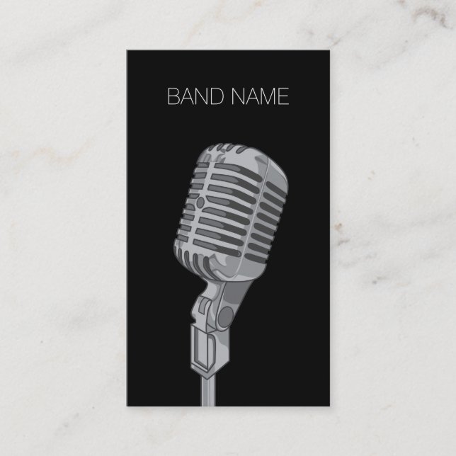Tarjeta De Presentación Publicidad de cantante de bandas de músicos guitar (Anverso)