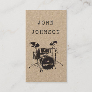Tarjeta De Presentación Publicidad de la banda de la percusión del batería