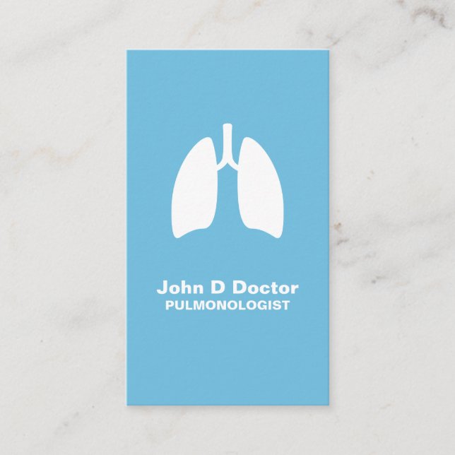Tarjeta de presentación pulmonar pulmonóloga (Anverso)