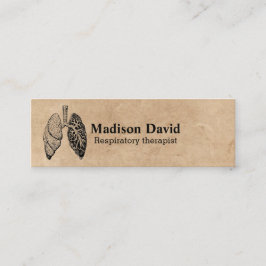 Tarjeta De Presentación Pulmones mínimos del terapeuta respiratorio pulmon