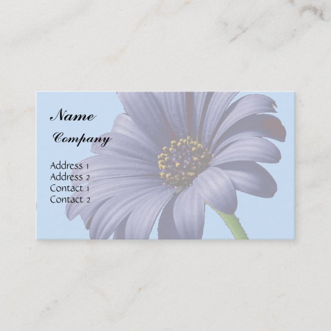 Tarjeta de presentación Purple Aster Flower (Anverso)