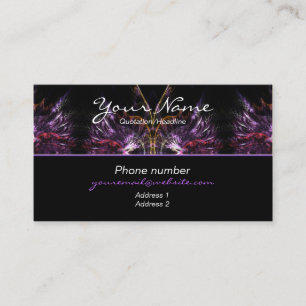 Tarjeta de presentación Purple Feathers