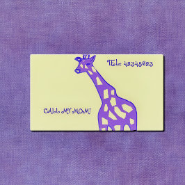TARJETA DE PRESENTACIÓN PURPLE GIRAFFE