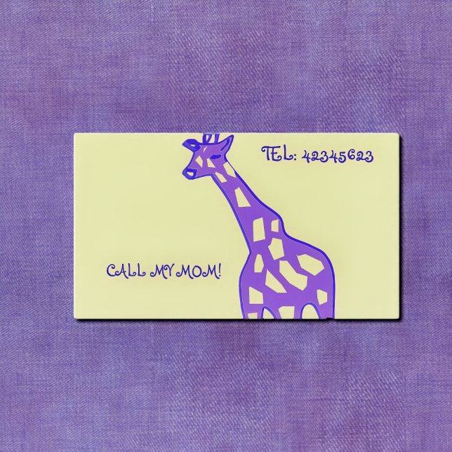 TARJETA DE PRESENTACIÓN PURPLE GIRAFFE (Subido por el creador)