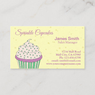 Tarjeta de presentación Purple Green Sprinkle Cupa