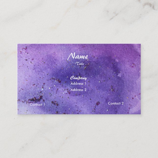 Tarjeta de presentación Purple Misty Sparkle (Anverso)