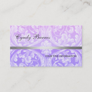 Tarjeta de presentación Purple Renaissance Damask