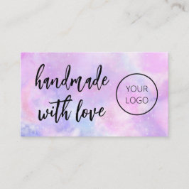 Tarjeta de presentación Purple Watercolor Cute