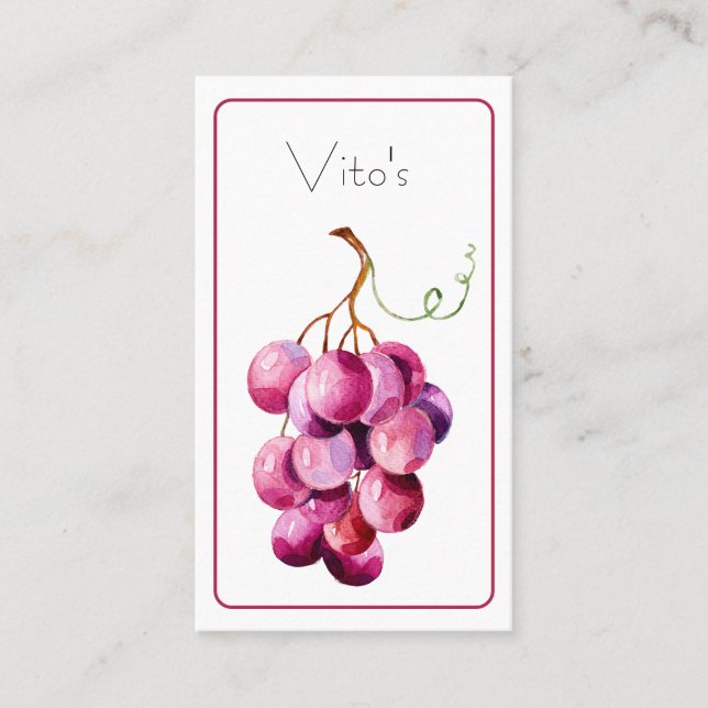 Tarjeta de presentación Purple Watercolour Bunch d (Anverso)