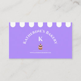 Tarjeta de presentación Purple White Elegery