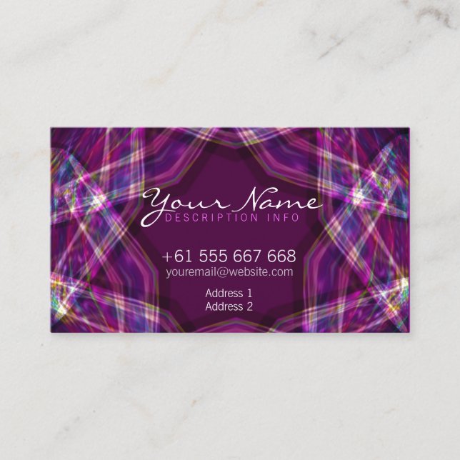 Tarjeta de presentación PurpleZtars + Logo (Anverso)