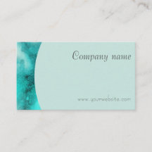 Tarjeta de presentación QR azul turquesa minimalis