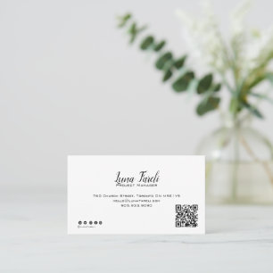 Tarjeta de presentación QR con código de conducta