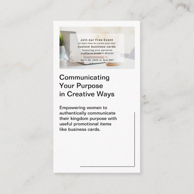 Tarjeta de presentación QR de código QR para medio (Anverso)