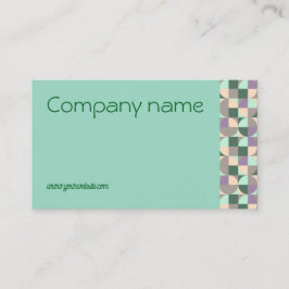 Tarjeta de presentación QR gris azul turquesa tria