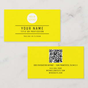 Tarjeta De Presentación QR Nombre de código profesional Logotipo limón ama