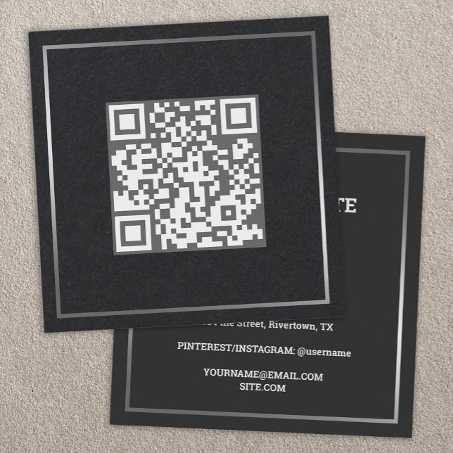 Tarjeta De Presentación QR Premium escaneable (Scannable QR Premium Calling Cards)