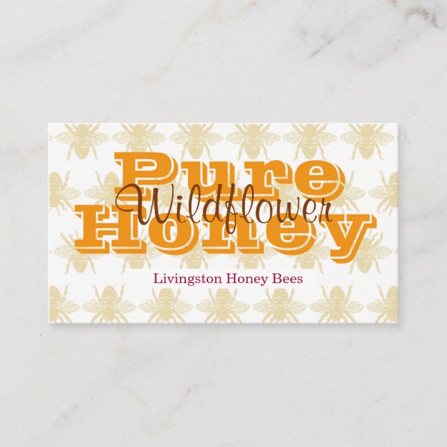 Tarjeta de presentación Queen Bee Wildflower Beeke (Anverso)
