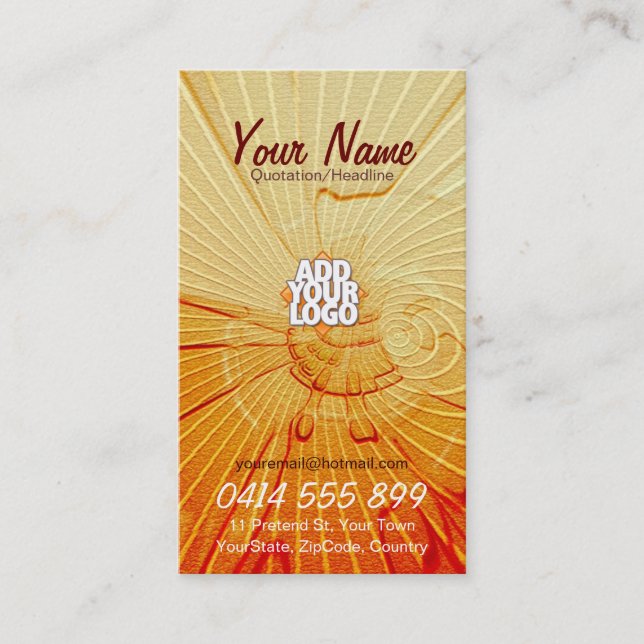 Tarjeta de presentación QuenchRays (Anverso)