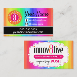 Tarjeta de presentación Rainbow Innov8tive Posh