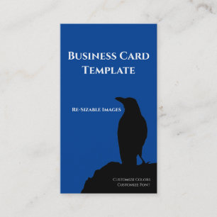 Tarjeta de presentación Raven con logotipo de Aves