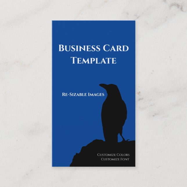 Tarjeta de presentación Raven con logotipo de Aves (Anverso)