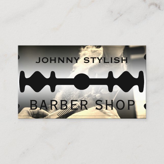 Tarjeta de presentación Razor para marco blade (Anverso)