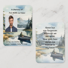 Tarjeta De Presentación Recuerdo conmemorativo lago de pesca en barca