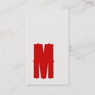Tarjeta de presentación Red M Retro Typography