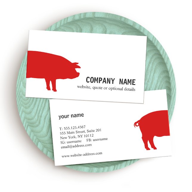 Tarjeta de presentación Red Pig (Subido por el creador)