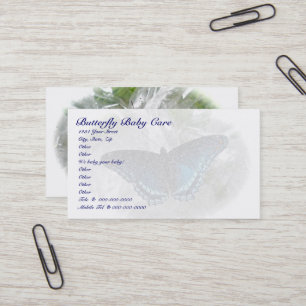 Tarjeta de presentación Red Spots Purple Butterfly