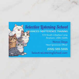 Tarjeta De Presentación Regalo divertido para amantes de gatos / Humor   E