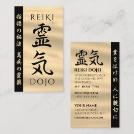 Tarjeta De Presentación Reiki 霊 気 energía caligráfica de vida en Japón