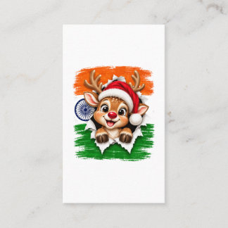 Tarjeta De Presentación Reno de Navidad indio