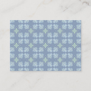 Tarjeta De Presentación Repetir abstracto floral azul pastel