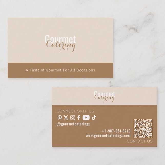 Tarjeta De Presentación Restauración Gourmet (Anverso / Reverso)