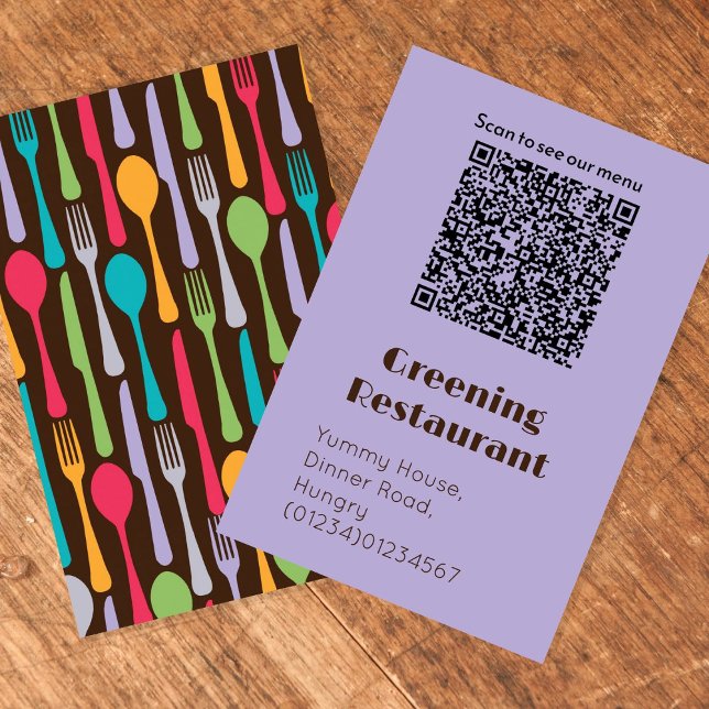 Tarjeta De Presentación Restaurante café restaurante menú del establecimie (Subido por el creador)