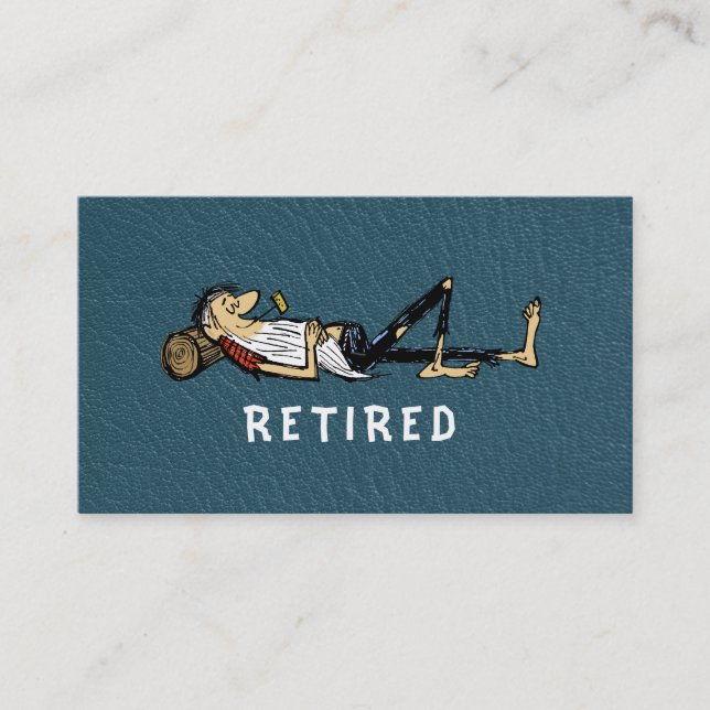 Tarjeta De Presentación Retirement - Rip Van Winkle image business (Anverso)