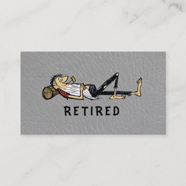 Tarjeta De Presentación Retirement - Rip Van Winkle image business (Anverso)