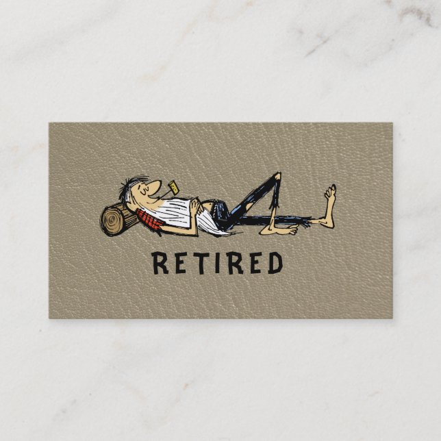 Tarjeta De Presentación Retirement - Rip Van Winkle image business (Anverso)