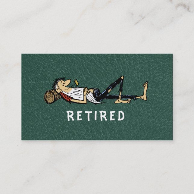 Tarjeta De Presentación Retirement - Rip Van Winkle image business (Anverso)