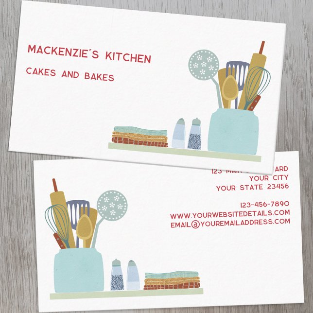 Tarjeta de presentación Retro Catering (Subido por el creador)