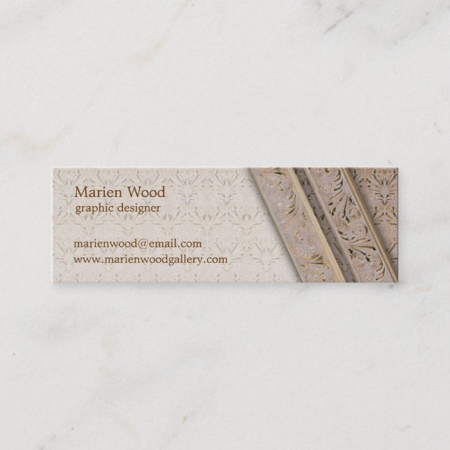 Tarjeta de presentación Retro Damask (Anverso)