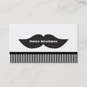 Tarjeta de presentación retro de estampadas en bla