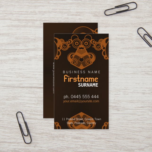 Tarjeta de presentación Retro Electro Music (Anverso/Reverso In Situ)