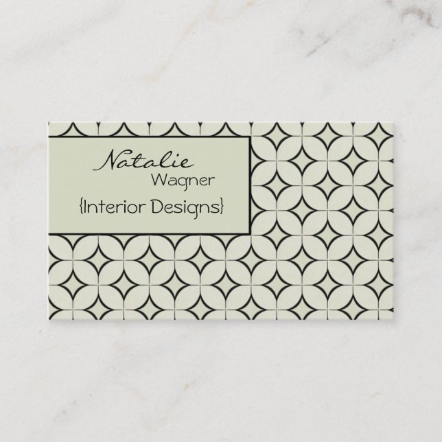 Tarjeta de presentación Retro Radiance, Marfil (Anverso)