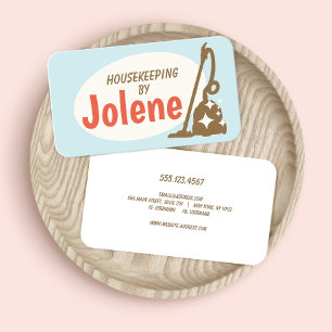 Tarjeta de presentación Retro Vacuum House Cleaner